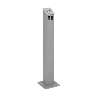 Pedestal Ashtray Aluminium | Grey | Square | Free Standing
