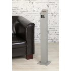 Pedestal Ashtray Aluminium | Grey | Square | Free Standing