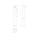 HISKA | Standaschenbecher Aluminium | Anthrazit (DB 703)| Freistehend | in verschiedenen Farben
