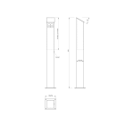 HISKA | Standaschenbecher Aluminium | Anthrazit (DB 703)| Freistehend | in verschiedenen Farben