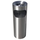 Stand ashtray stainless steel with trash can, ashtray...