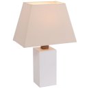 Table lamp aluminum white wood incl. led bulb white