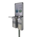 Mobile double hygiene station HS-400 with shield for e.g....