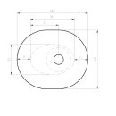 HISKA |  Abdeckrosette Oval SG-210 Ø48mm | Edelstahl matt | Paar