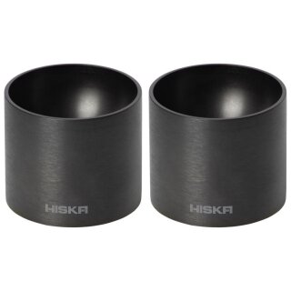 HISKA | Eierbecher Aluminium Schwarz eloxiert im 2er Set