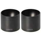 HISKA | Eierbecher Aluminium Schwarz eloxiert im 2er Set