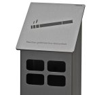 Pedestal Ashtray Stainless Steel, Square, Free Standing