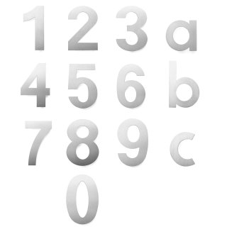 HISKA |  Buchstaben | Zahlen | Edelstahl geschliffen