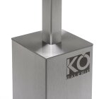 Toilettenbürste WC-Bürste Edelstahl quadratisch - mit Lasergravur