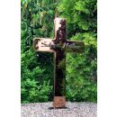 HISKA |  Grabmal Kreuz aus Edelstahl matt, Spiegelpoliert...