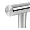 HISKA | Haustürgriff Stoßgriff SG-307VAR, Edelstahl matt, gerade Stützen | 70mm - 1500mm Made in Germany L: 0 mm bis 500 mm