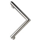 HISKA | Stoßgriff SG-100 Edelstahl Haustürgriff Dreieck, rund, Stützteller 350 mm