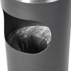 HISKA | Standaschenbecher mit Mülleimer | Ascheraufsatz mit Regenschutz | Grau RAL 7016