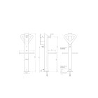HISKA Wassersäule Wasserspender Wasserzapfsäule Edelstahl | Schlauchhalterung | Gartenwasserhahn | Wasserverteiler | Wasserstelle Garten (Bodenmontage)