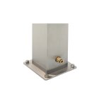 HISKA Wassersäule Wasserspender Wasserzapfsäule Edelstahl | Schlauchhalterung | Gartenwasserhahn | Wasserverteiler mit Erdspieß | Wasserstelle Garten (Erdspieß)