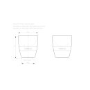 Eierbecher Rund Oval Aluminium schwarz