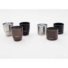 Eierbecher Rund Oval Aluminium schwarz