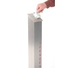 HISKA Spendensäule | Spendenbox | Stehende Offerte Säule | abschließbar | Wohltätigkeit | Aufgedübelt