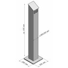 Pedestal Ashtray Aluminium | Wenge | Square | Free Standing